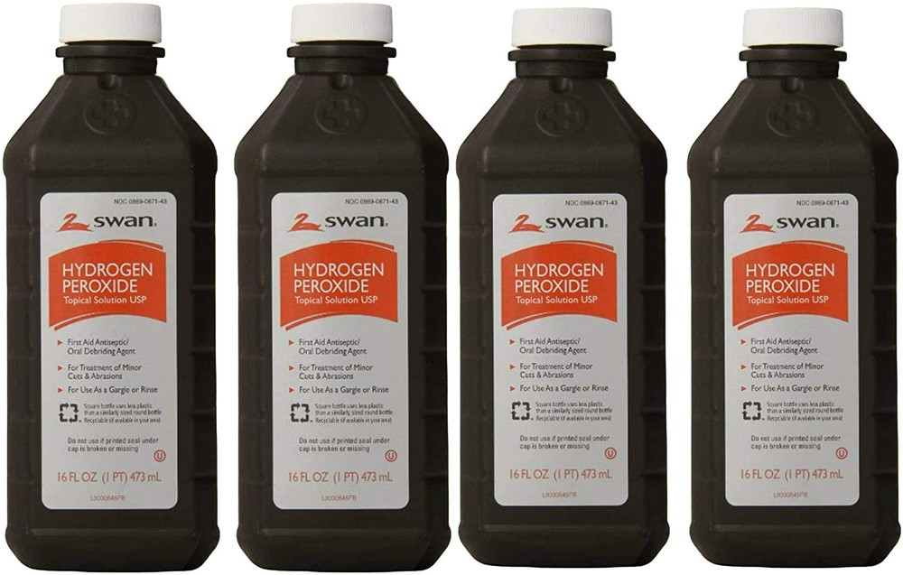 Swan Hydrogen Peroxide Topical Solution 16 oz (Pack of 4)