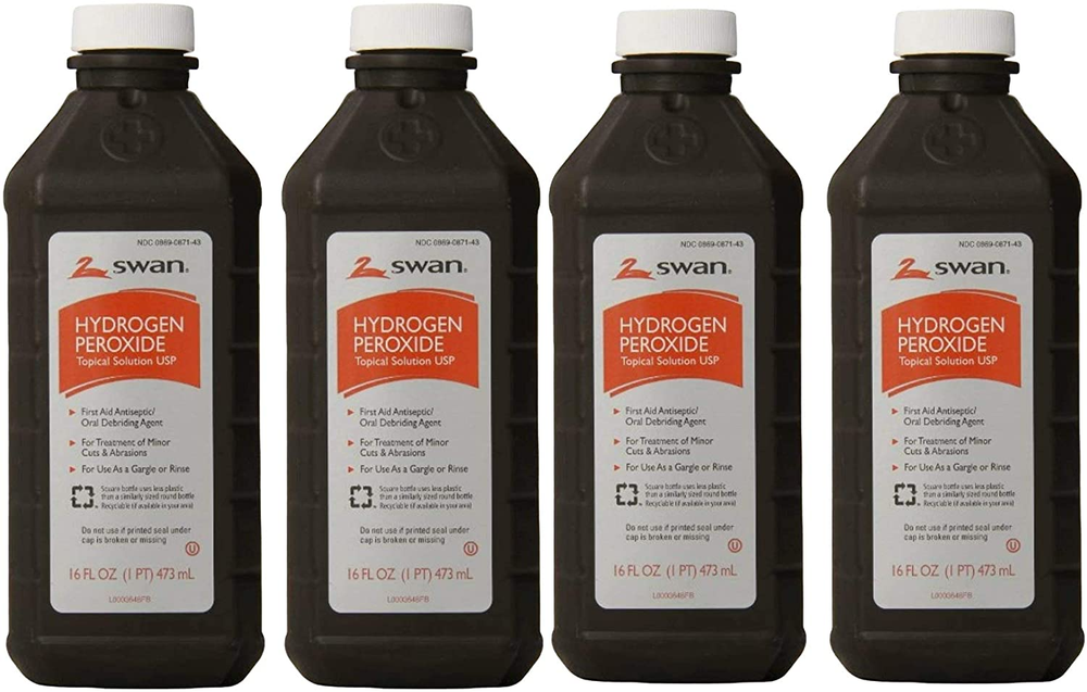 Swan Hydrogen Peroxide Topical Solution 16 oz (Pack of 4)