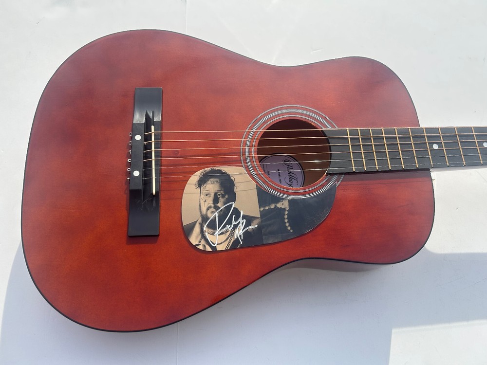 Jelly Roll Signed Autographed Broken Full Size Acoustic Guitar
