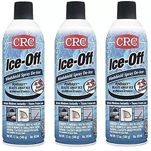 3 PACK!!! CRC 05346 Ice-Off Windshield Spray De-Icer - 12 Wt Oz.