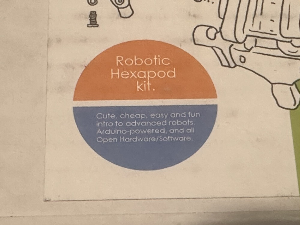 Hexy ArcBotics Robotic Hexapod Programmable Electronic Model Kit - New Open Box