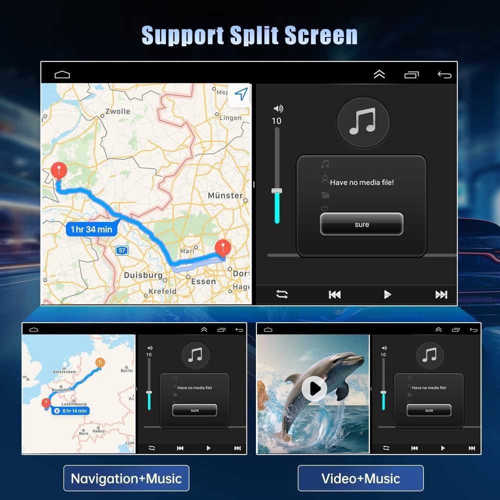 Android 13 Stereo for Sienna 11-14 9" Touch Wireless Carplay Android Auto Backup