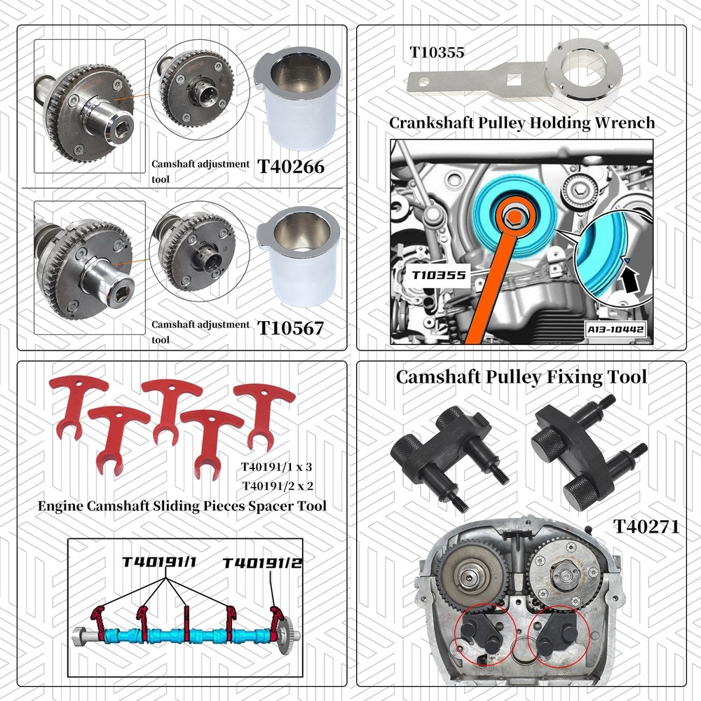Yuesstloo EA888 Camshaft Crankshaft Engine Timing Tool Kit, Compatible with...