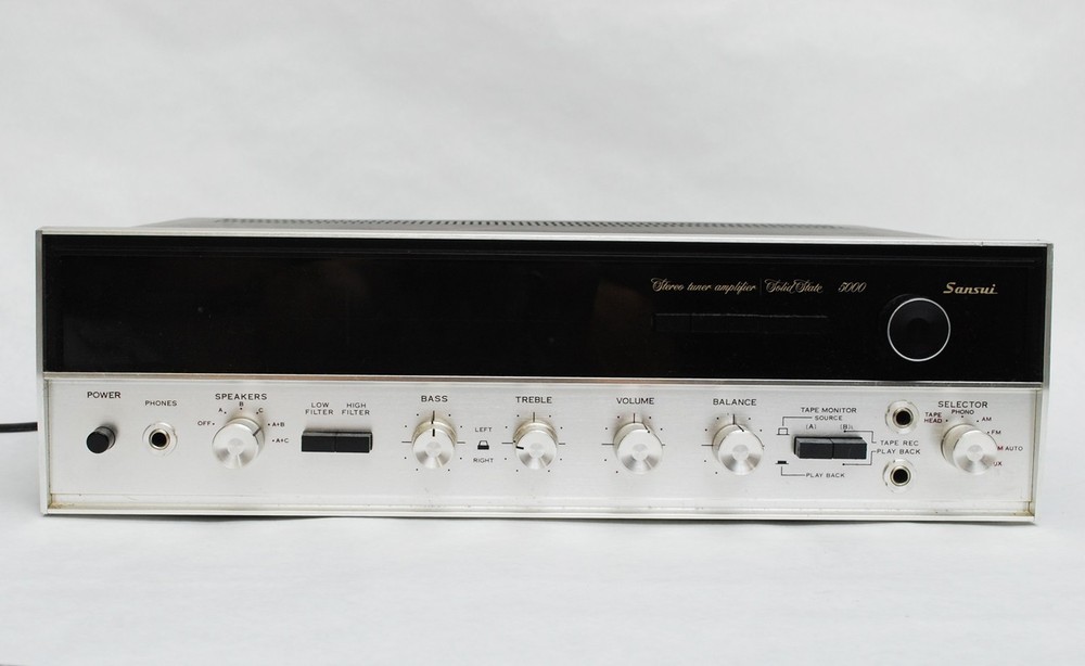 Vintage Sansui Model 5000 Solid State Receiver Silver Face Stereo Hi-Fi - Clean