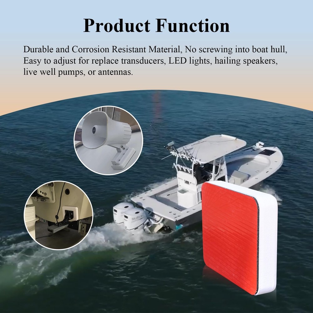 Screwless Transducer Mounting Kit - Standard Size - Black Installation Solution