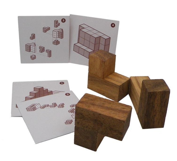 Soma Cube Puzzle 50 Playing Card Challenges