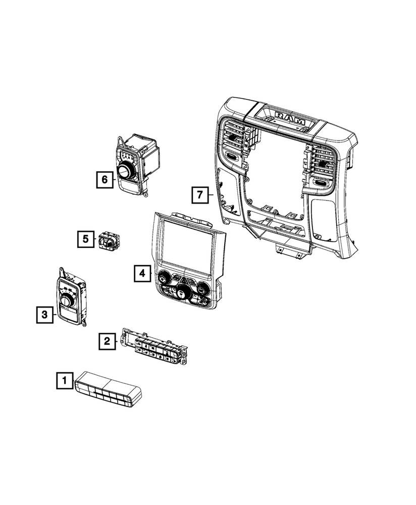 Genuine Mopar Center Stack 5VD75JXPAD