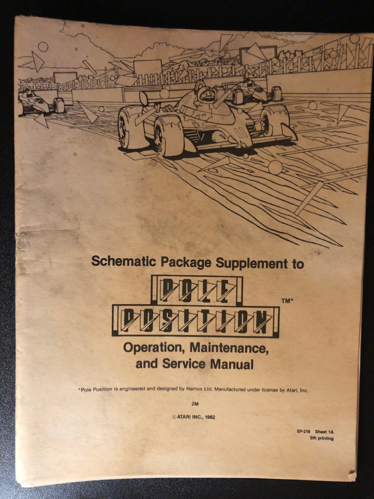 ATARI POLE POSITION OPERATION MANUAL ORIGINAL ARCADE
