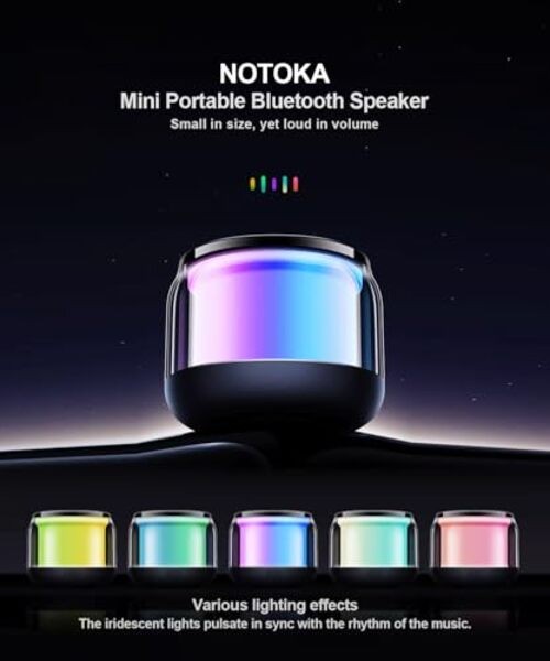 Mini Portable Bluetooth Speakers Wireless,TWS Pairing Small Bluetooth Black