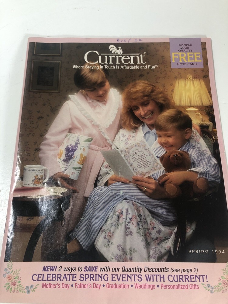 Vintage 1994 Current Stationery Spring Blossoms Mothers Day Catalog
