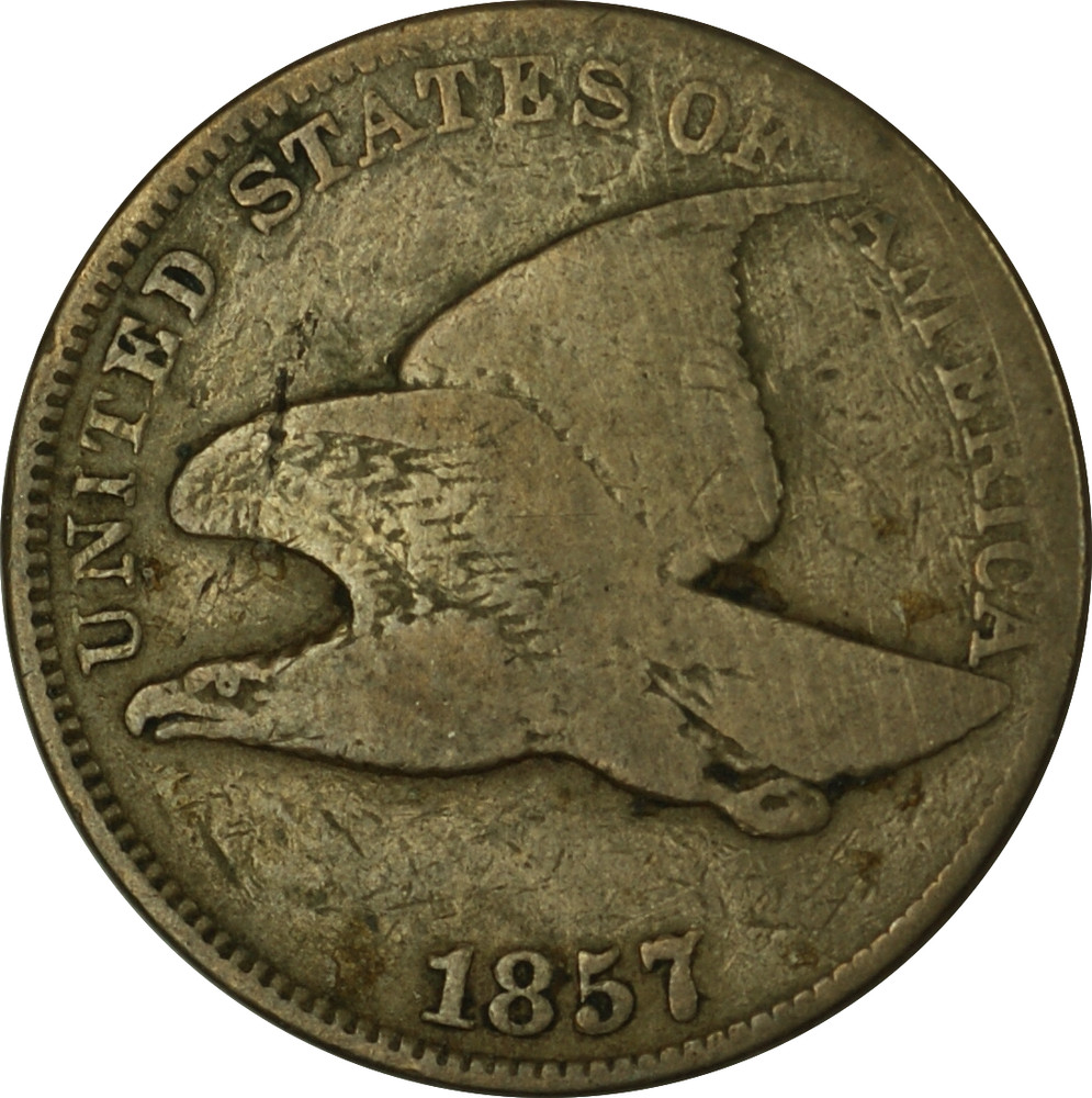 1857 Flying Eagle Cent 1c Coin G/VG Very Good