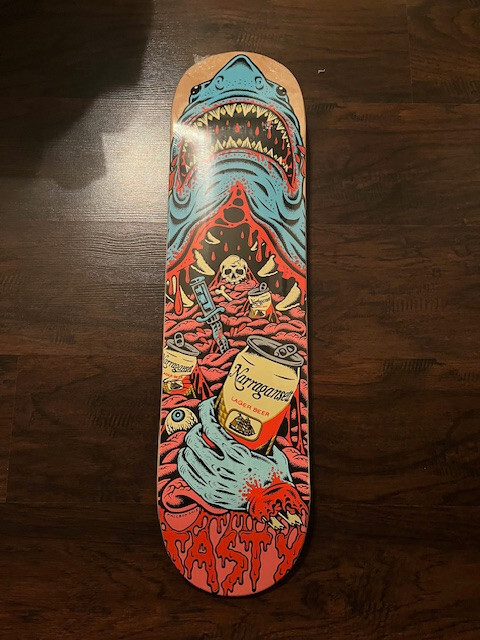 Naragansett Jaws Edition Skateboard Deck, 8" Width