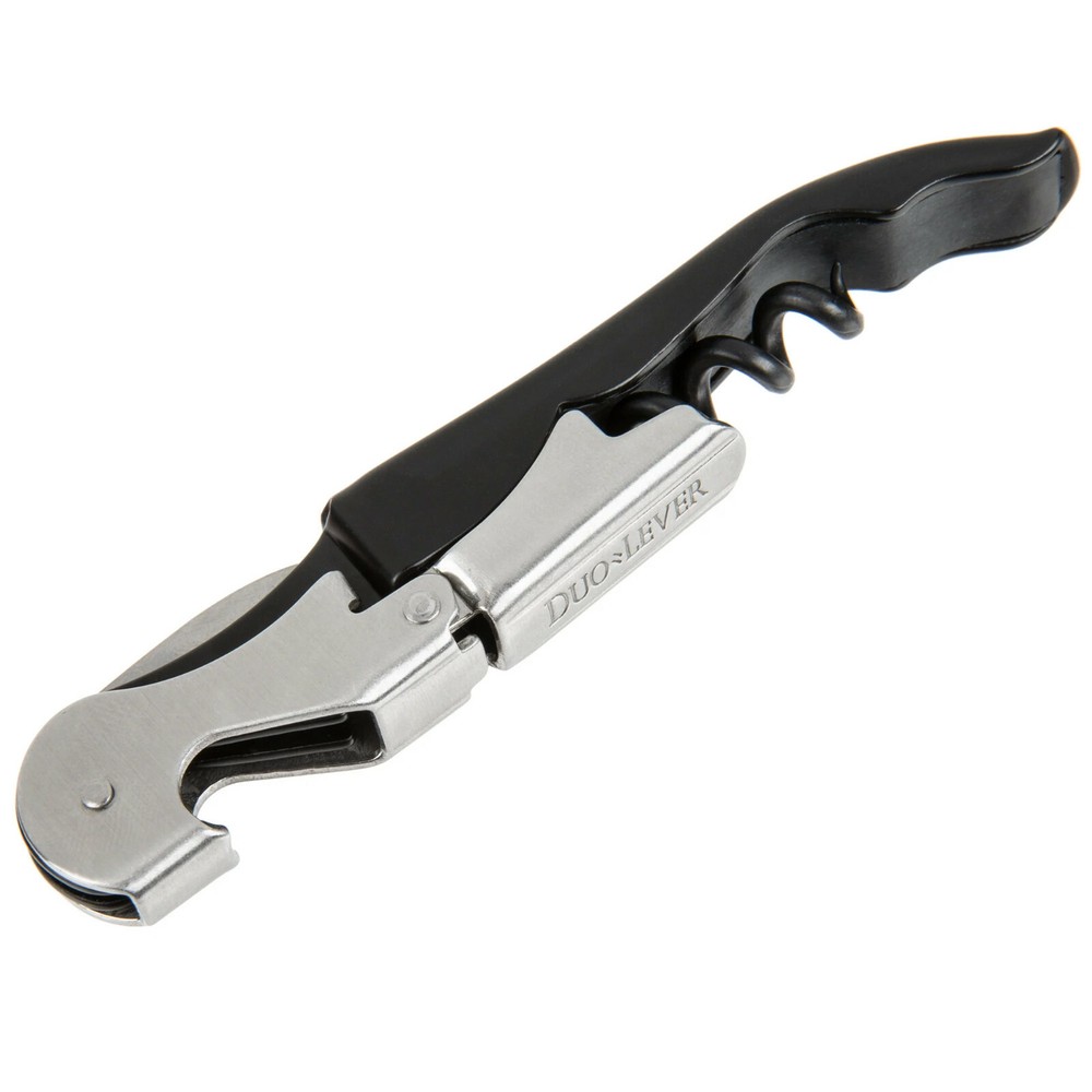Duo Lever Black - Folding Corkscrew / Bottle Opener / Foil Cutter Lot of 2