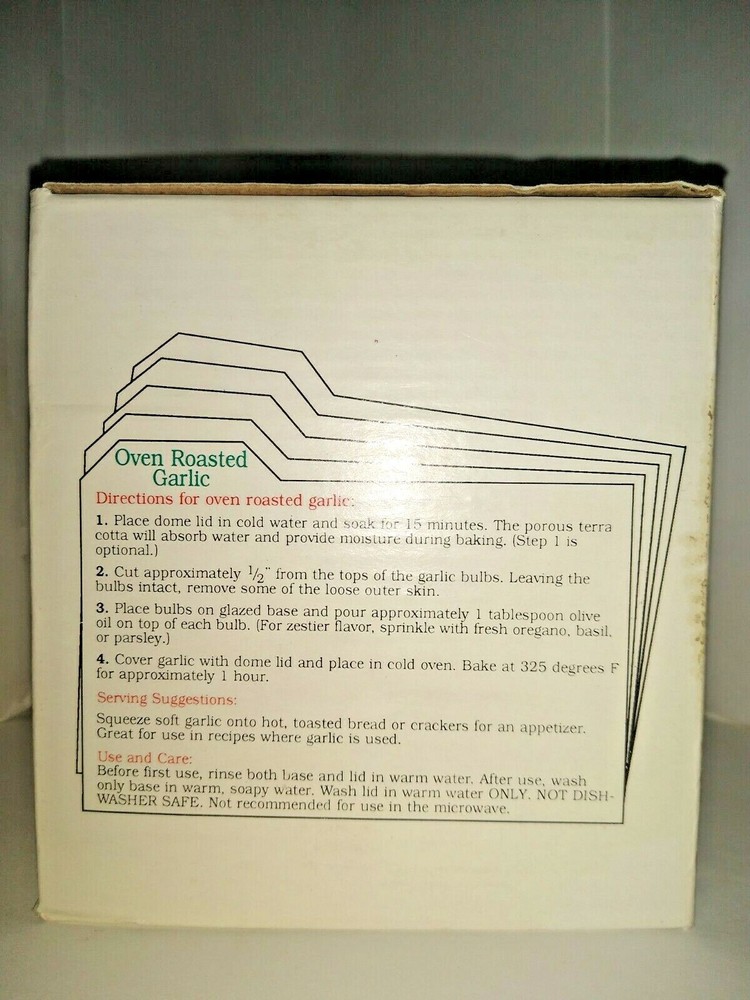 New Chef's Choice Terra Cotta Garlic Baker Nice!