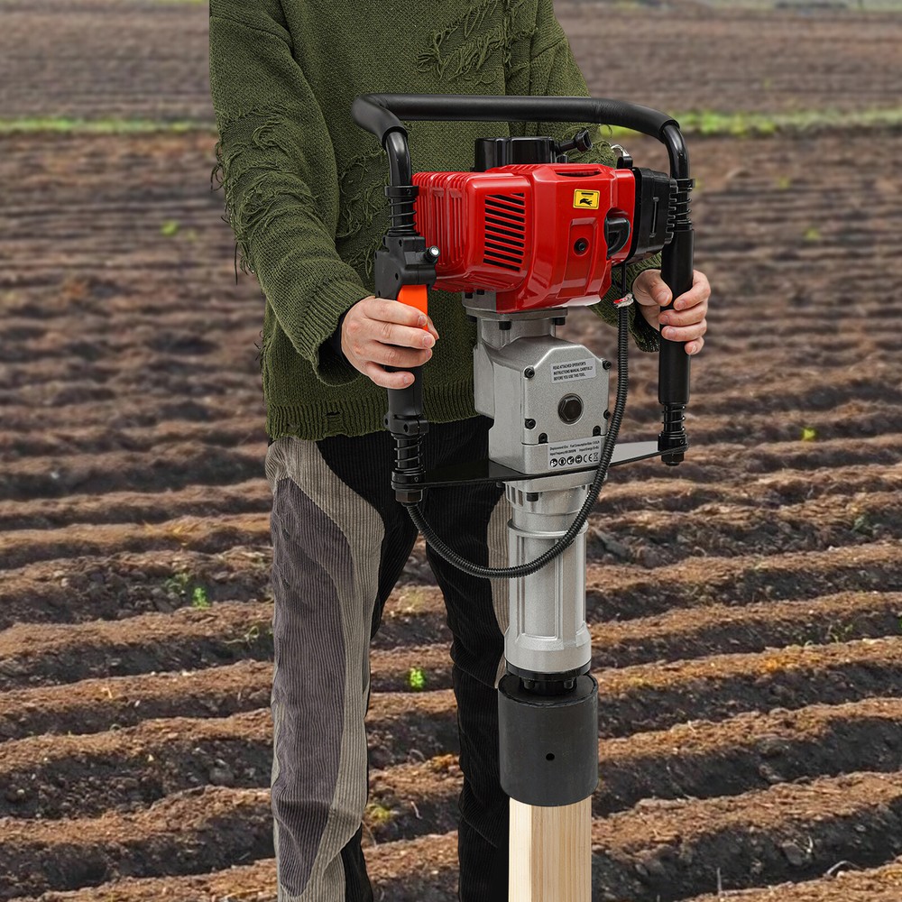 52CC 2-Stroke Pile Driver Gasoline Powered Post Driver Garden Piling Machine