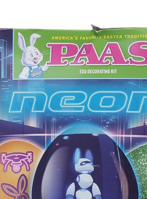 Happy Easter PAAS Egg Decorating 2-Pieces Gift Boxes Kit set/Bunny Stickers New
