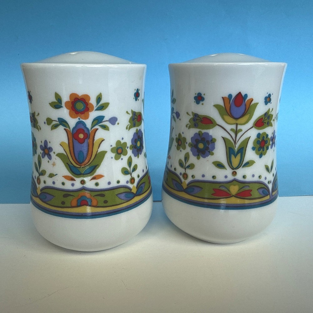 Vintage One World "Hellespont" Salt and Pepper Set by Sango/Japan