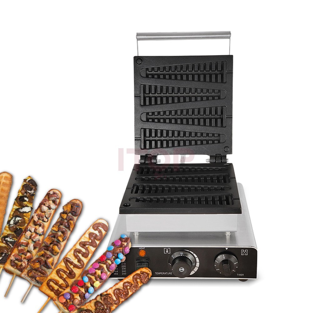Electric Waffle Maker Waffle Machine Pine Tree Mould Iron Pancake Machine US