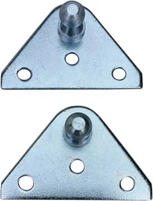 Small Flat Lift Support Bracket - Zinc Plated 14 Gauge Steel - 10mm Ball Stud -