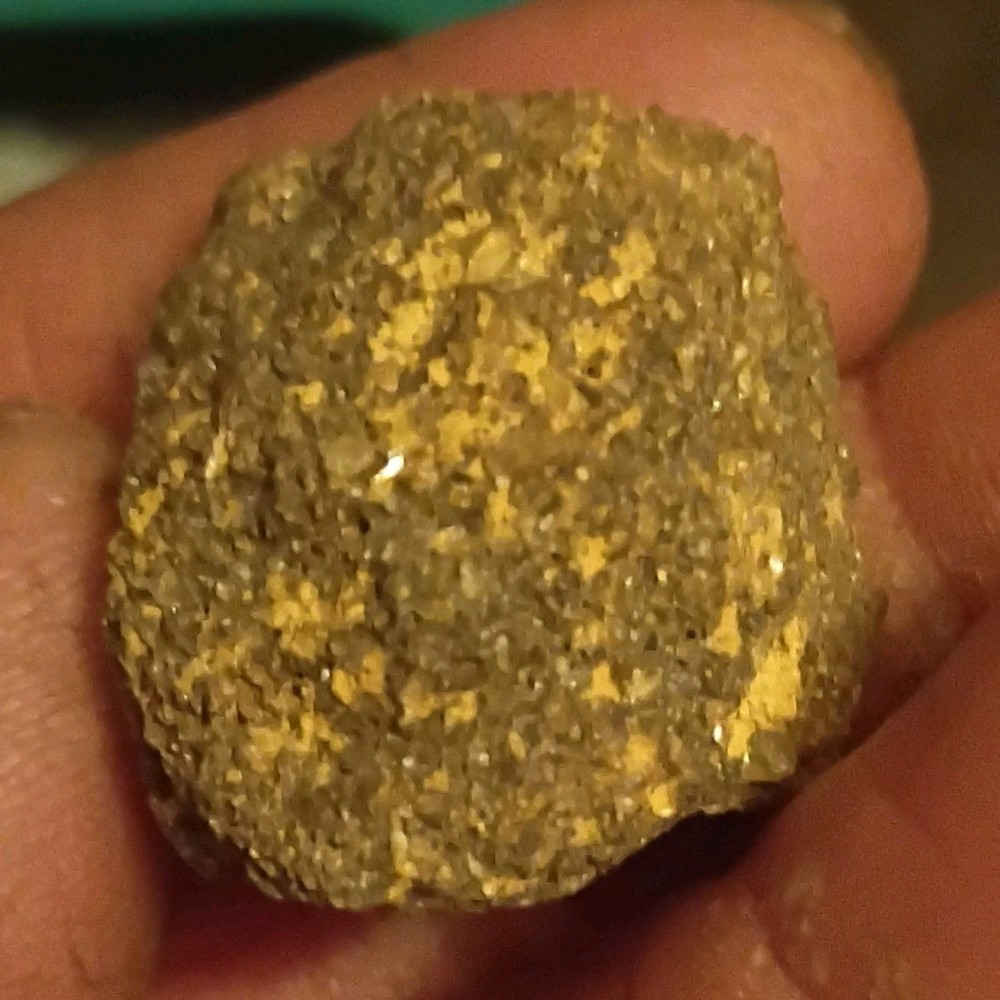 Natural Gold Nugget Specimen with Visible Gold Flecks