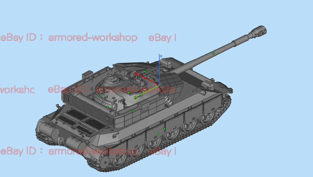 3D Printed 1/72 C Series 113 Project Heavy tank Unpainted