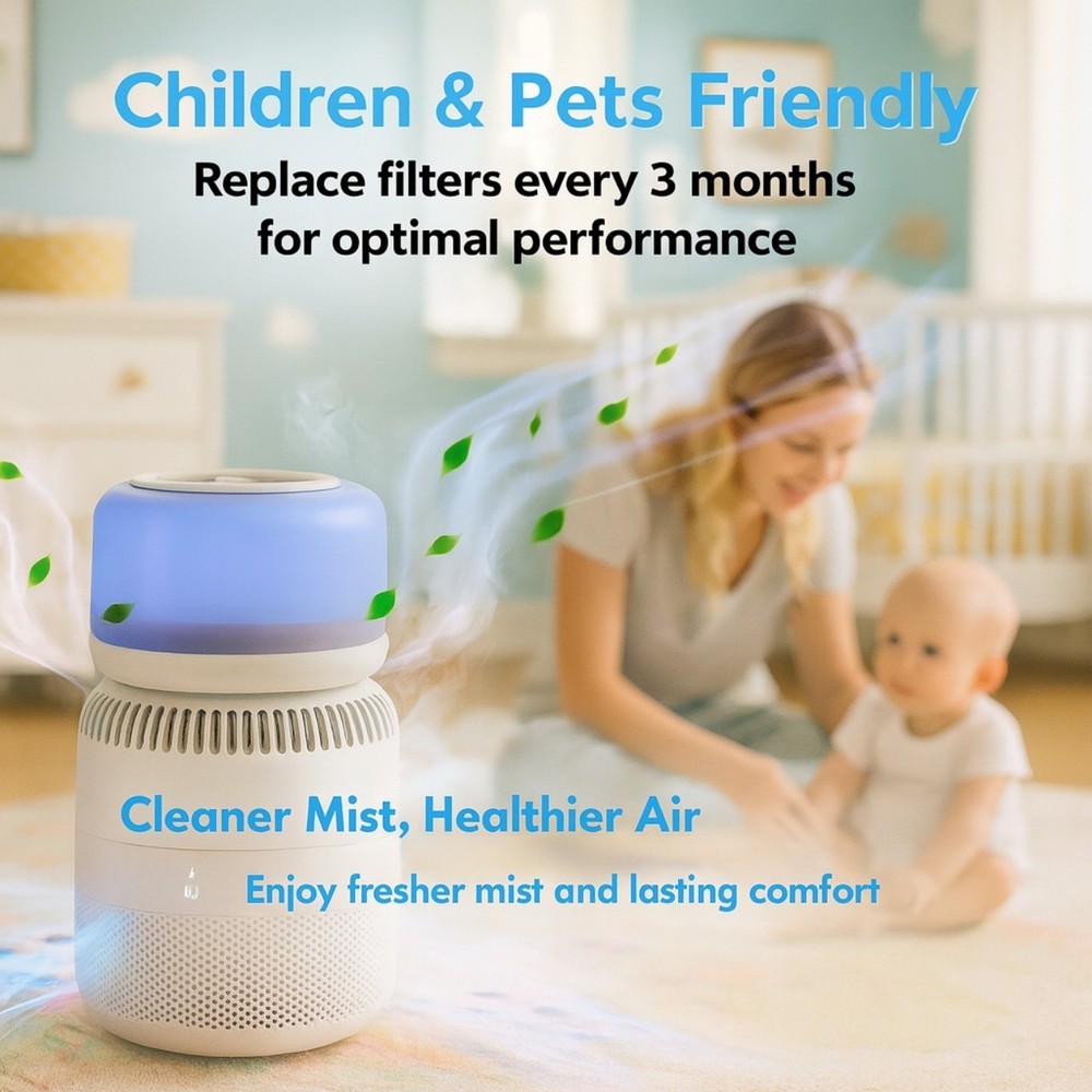 Nispira Carbon Filter Replacement for LEVOIT Sprout Humidifier LEH-B381S, 2 Pack