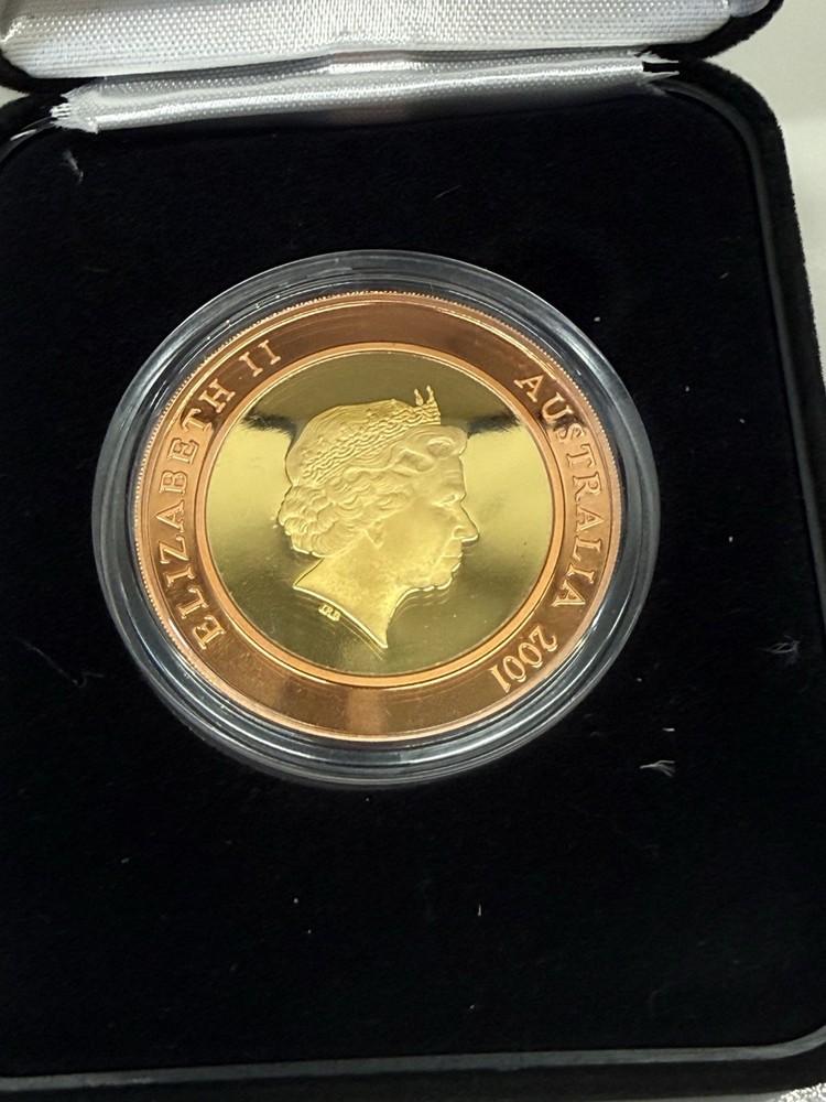2001 The Future Fine Silver Proof Coin - Millennium - RAM Copper Ring $10 Dollar