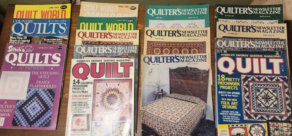Lot Of 15 Quilts Vintage Magazines 1983 & 1984 issues patterns