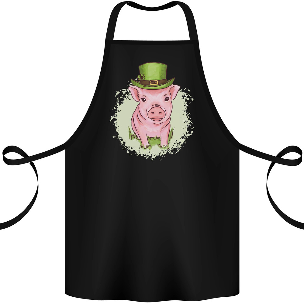 St Patricks Day Pig Cotton Apron 100% Organic