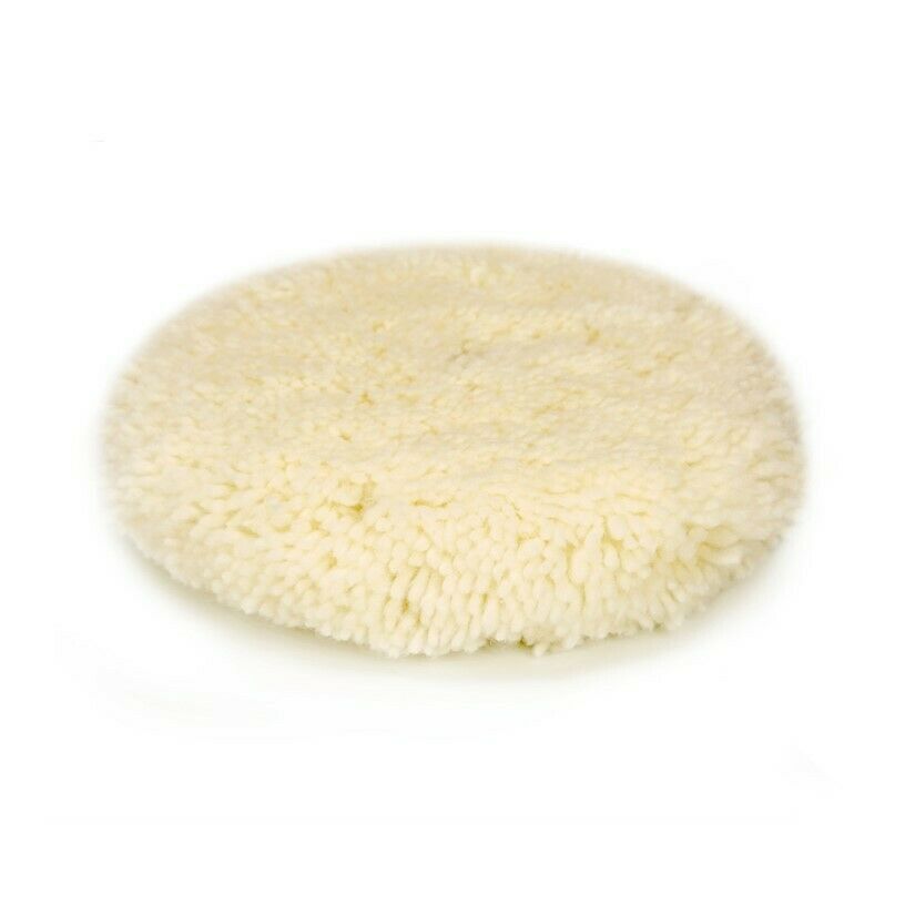 Wool Buffing Pad Kit 5" Natural Wool Hook and Loop Grip Polishing Pad for Car