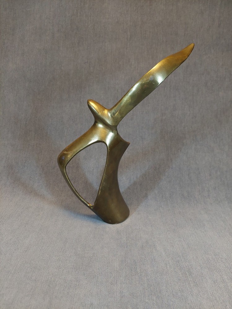 Modernist MCM Solid Brass Seagull in Flight by Price Products