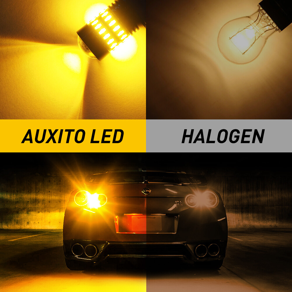 AUXITO 3156 3157 4157 LED Turn Light Signal CANBUS Bulbs Anti Hyper Flash Amber