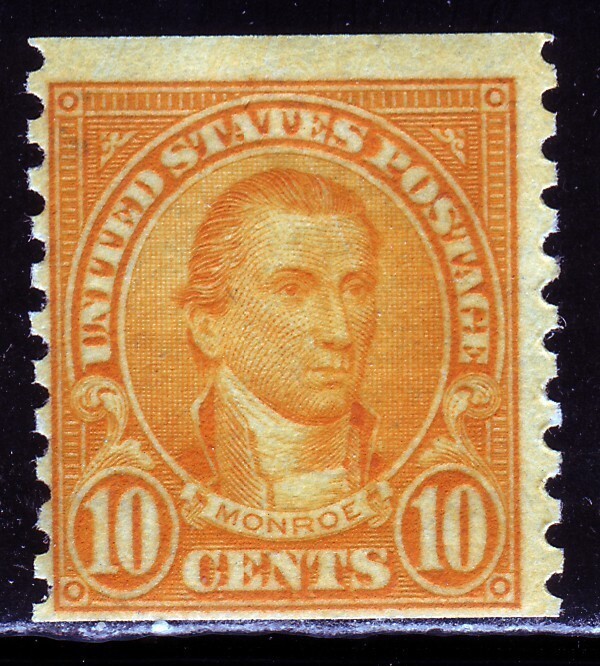 #603* JAMES MONROE.  FINE NH OG or F-VF Hinged OG. SCV $3.50-$7