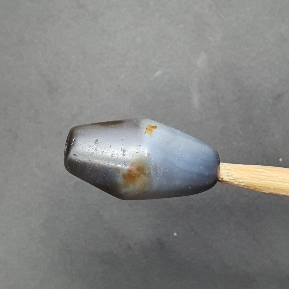 Antique Persian Himalayan Blue Chalcedony Agate Bead