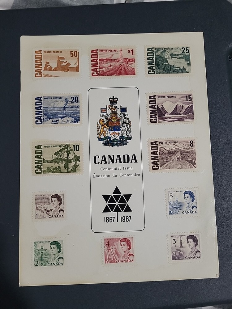 Canada Centennial Issue Stamp Sheet 1867-1967 Collector’s Stamp Sheet