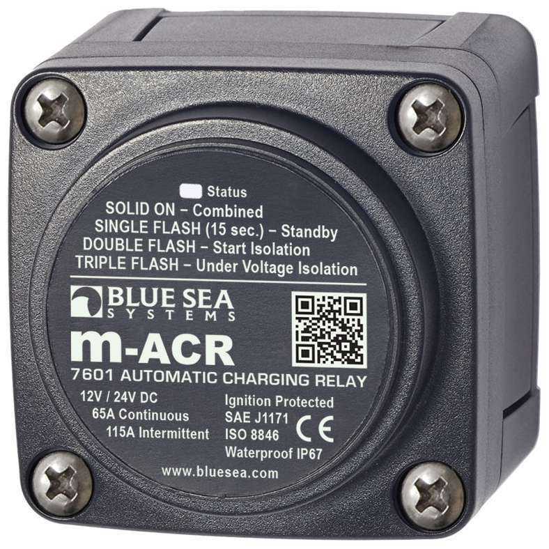 Blue Sea 7601 m-Series Automatic Charging Relay 12V 24V DC 65A