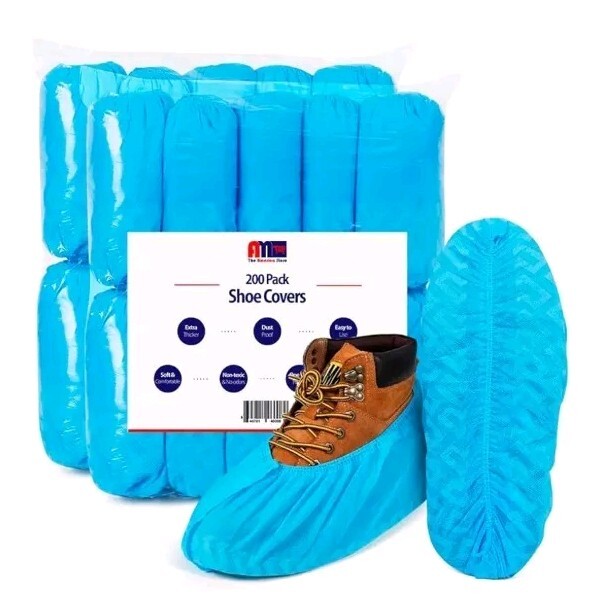 Boot Or Shoe Covers New Large Non Slip For Indoors Disposable 200 Count Durable