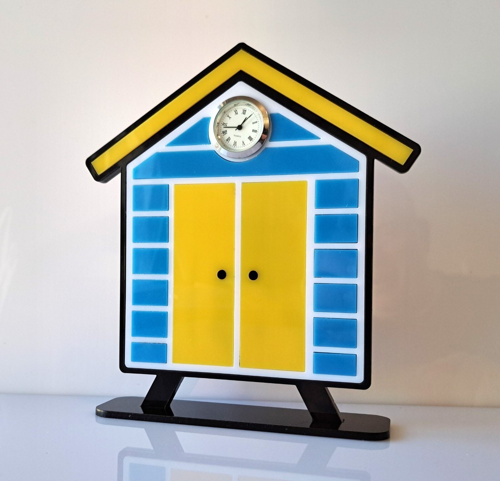 Seaside Beach Hut Clock. Seaside House Decoration.