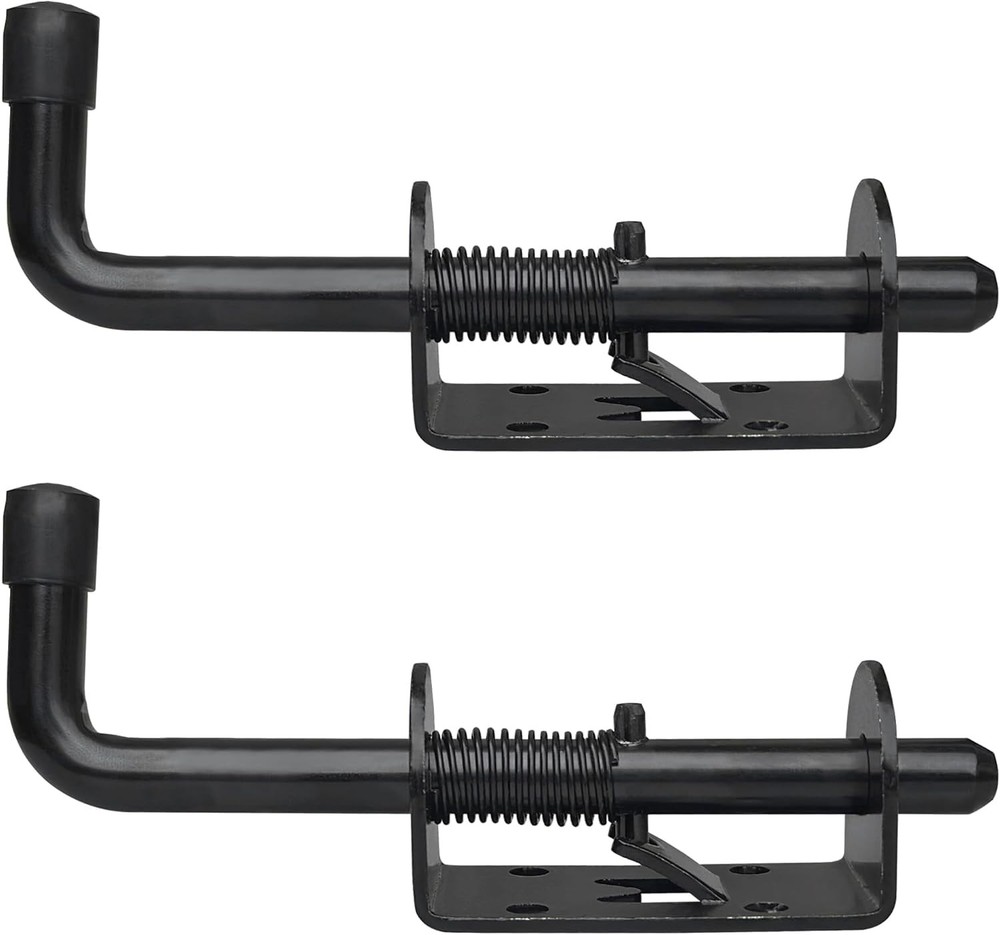 E-TING 2 Packs 5 Inch Spring Loaded Latch Pin with 8 Screws, silver black