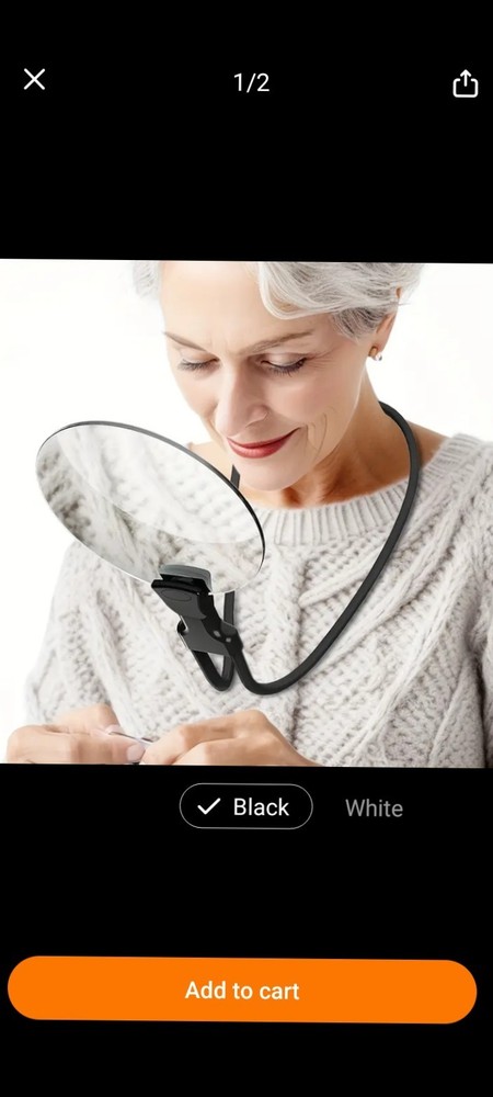Neckwearing Magnifying Glass