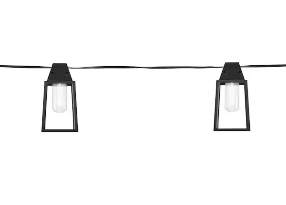 Hampton Bay 23404 10 ft. 10-Light Plug-In Black Outdoor LED String Light