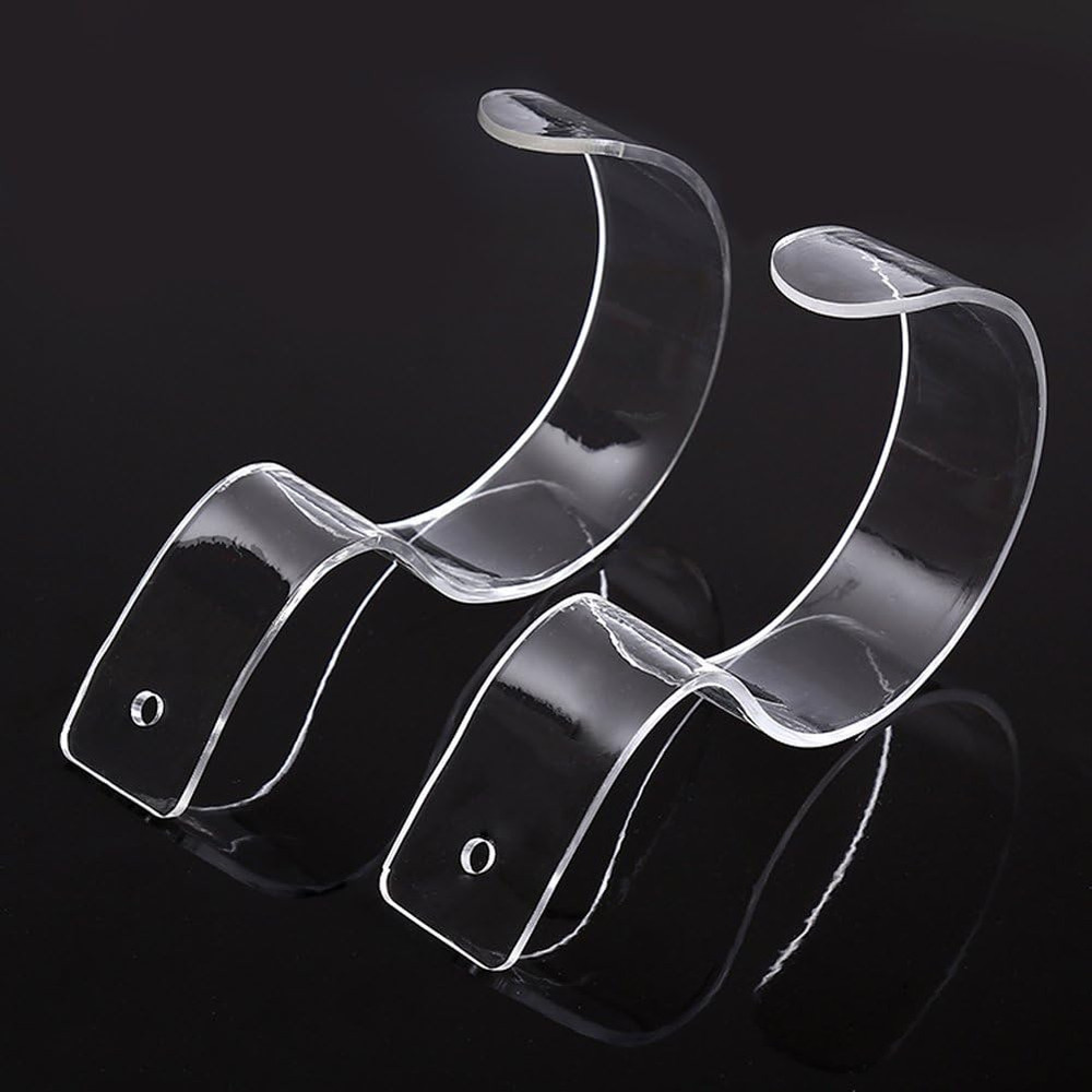 4 Pack Clear Acrylic Belt Display Stands Rack Holder Closet Organizer Space Save