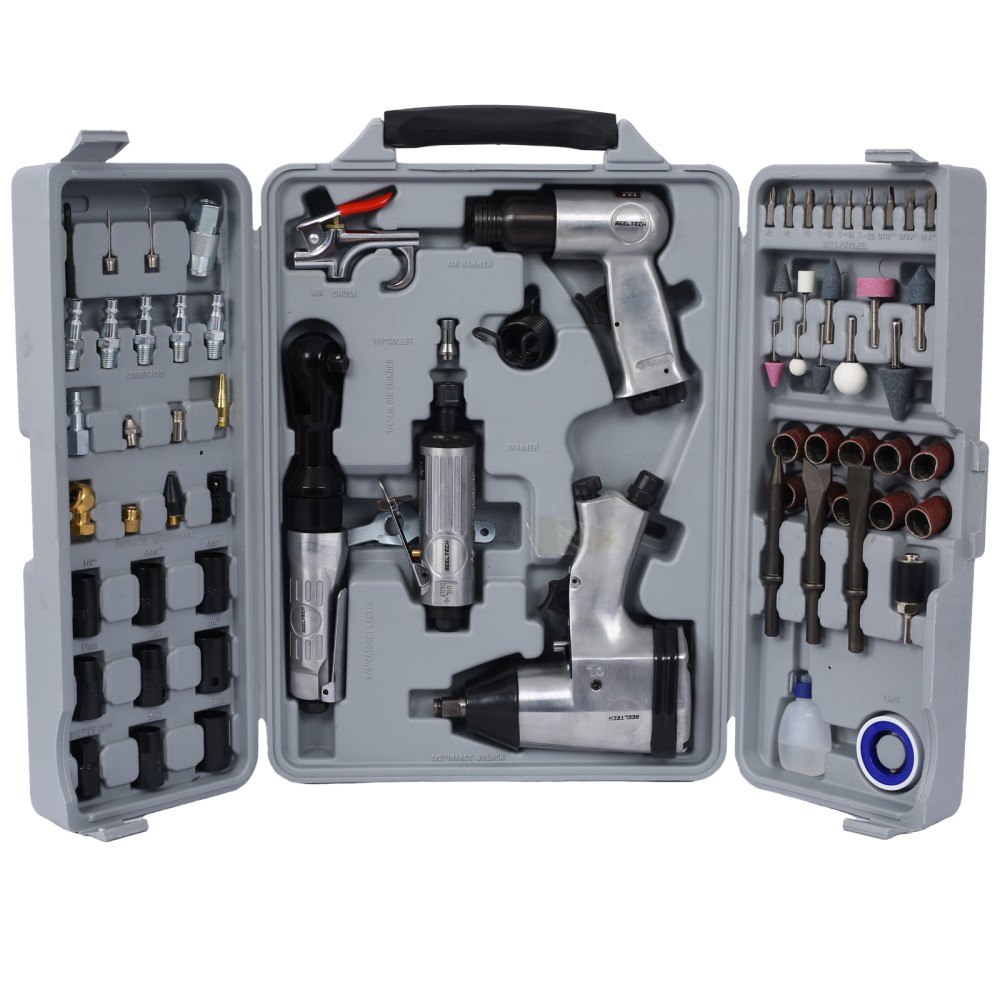 Complete 71 Piece Air Tool Kit with Storage Case & Essential Accessories