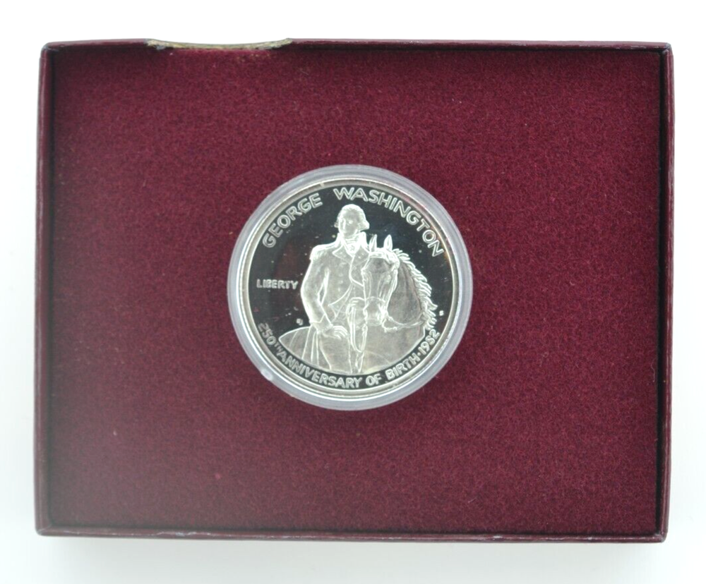 1982-S George Washington Proof Silver Commemorative Half Dollar With Box