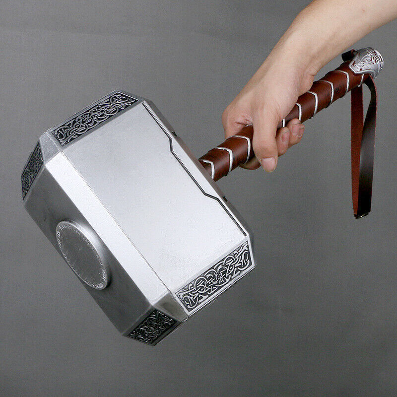 1:1 Solid Avengers Thor Hammer Replica Cosplay Mjolnir Prop Collector Halloween