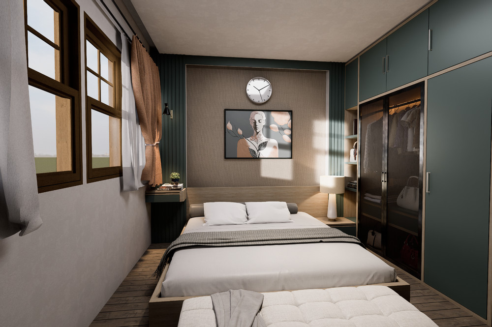 1-Bed Garage Apartment Building Plan 8,5 x 10 Meters