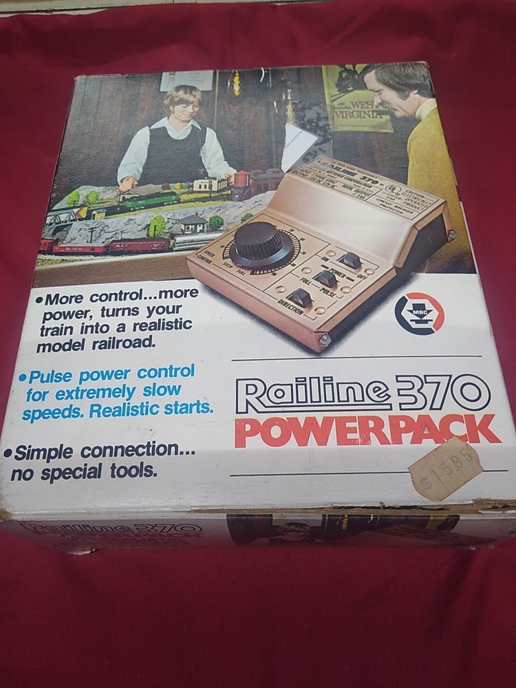 Railine 370 Powerpack Train And Accessory Transformer With Instructions And Box