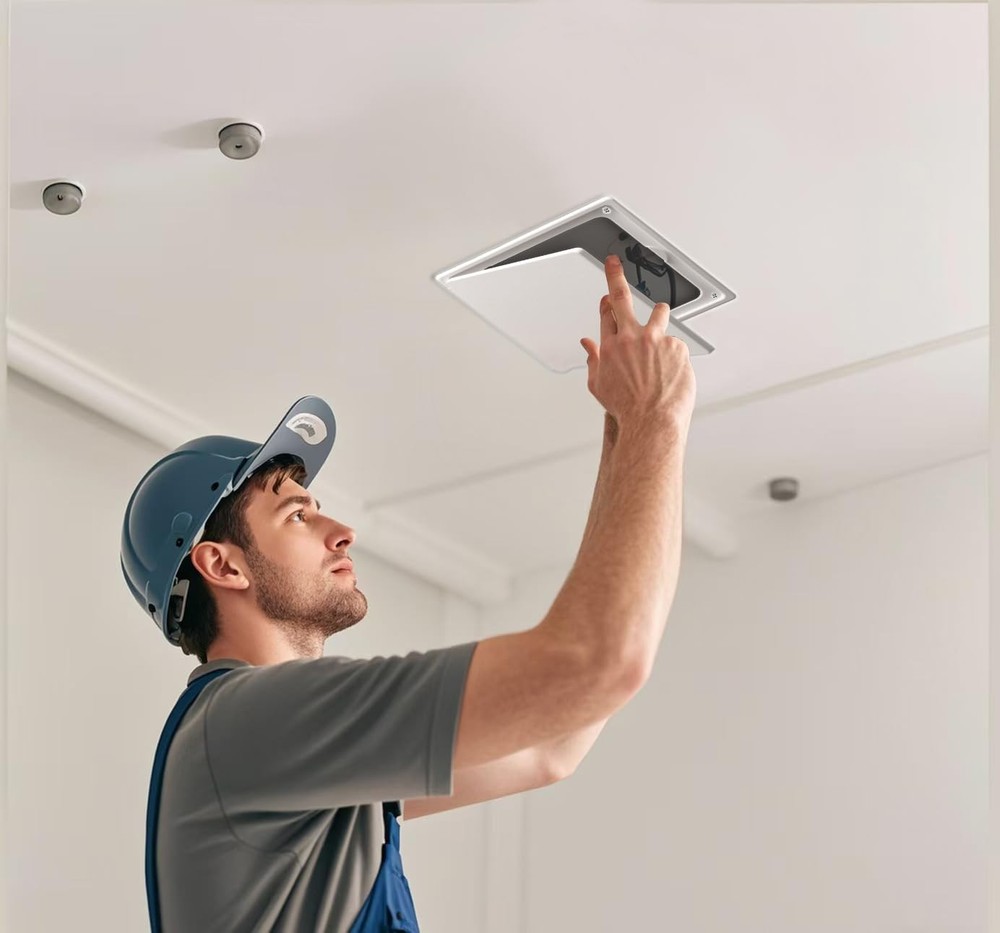 Access Panel 6x6 with Door Max Service Opening 4.3x4.3 Plastic White Small