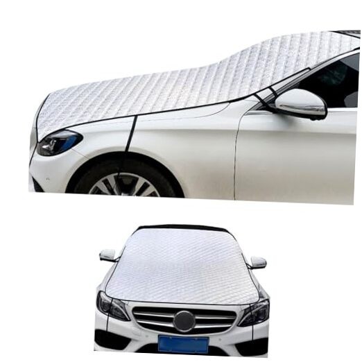 Car Front Windshield Snow Cover for Ice and Snow, Windshield Engine Hood Rear