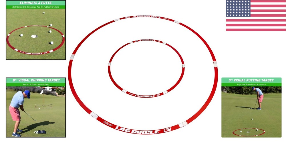 LAG Circle: 2-Piece Golf Chipping and Putting Target Set for Enhanced Accuracy